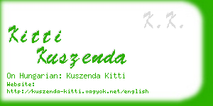 kitti kuszenda business card